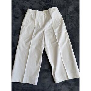 SPANX White Wide-Leg Cropped Pants